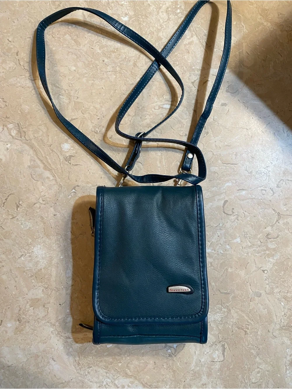 Travelon Dark Teal Crossbody Phone Pouch